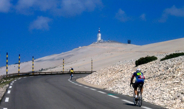 L'ascension du mont Ventoux en vélo